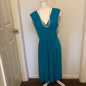 Ann Taylor Teal Midi Dress